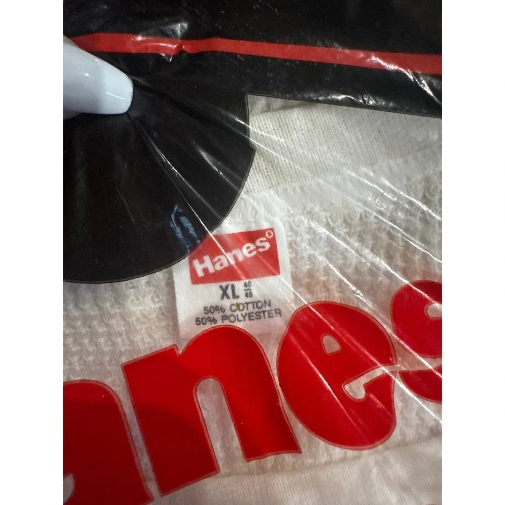 Vintage Hanes Fruit of the Loom Thermal Top A-Shirts Bundle XL White 1997 USA